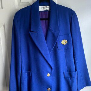 Dior Royal Blue Blazer with Gold Accents